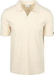 No Excess Poloshirt Terry Jacquard Ecru