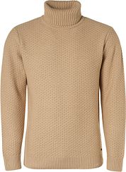 No Excess Turtleneck Mix Wool Beige