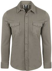 Profuomo Overshirt Western Jersey Olive Green