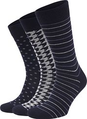 Suitable Socks 3-Pack Print Navy