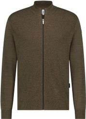 State Of Art Cardigan Zip Structure Olive Green