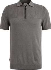 Cast Iron Half-Zip Polo Shirt Structure Anthracite