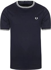 Fred Perry M1588 Twin Tipped T Shirt Navy