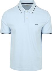 Gant Tipping Piqué Polo Shirt Light Blue