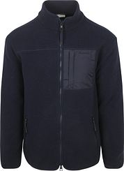 KnowledgeCotton Apparel Cardigan Fleece Navy