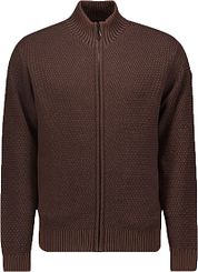 No Excess Cardigan Zipper Brown