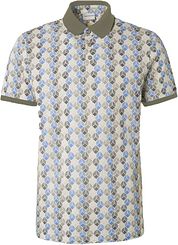No Excess Polo Shirt Print Blue Green