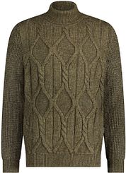 State Of Art Turtleneck Sweater Melange Green