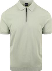 Suitable Half Zip Polo Shirt Light Green