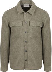 Suitable Overshirt Wool Blend Olive Green