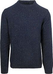 Suitable Pullover Tweed Wool Blend Navy