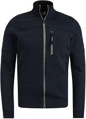 Vanguard Cardigan Mouliné Navy Zipper 