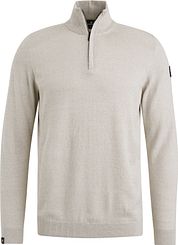 Vanguard Pullover Half Zip Melange Ecru