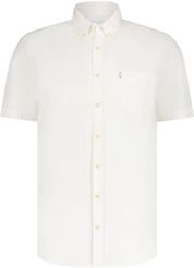State Of Art Short Sleeve Shirt Linen White