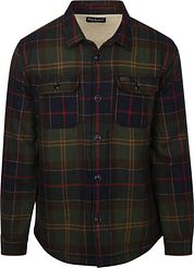 Barbour Overshirt Wool Blend Plaid Willberry Olive