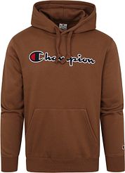 Champion Hoodie Logo Brown