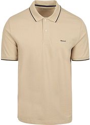 Gant Tipping Piqué Polo Shirt Beige