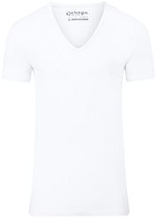 Garage Stretch Basic White Deep V-Neck