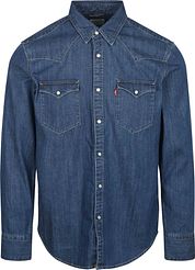 Levi's Barstow Western Shirt Mid Blue 
