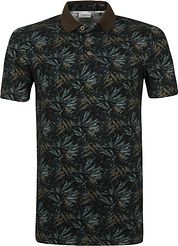 No Excess Polo Shirt Pique Printed Dark Green
