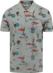 No Excess Polo Shirt Print Green