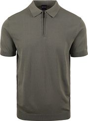 Suitable Half Zip Polo Shirt Green