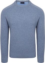 Suitable Lambswool Pullover O-Neck Light Blue