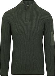 Suitable Mou Half Zip Pullover Dark Green
