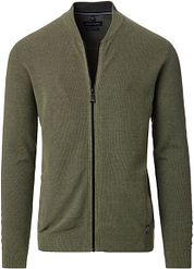 Casa Moda Zip Cardigan Green