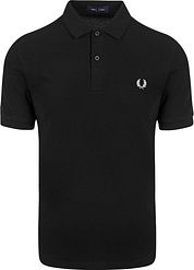 Fred Perry Polo Shirt Plain Black
