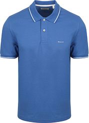 Gant Tipping Piqué Polo Shirt Blue