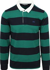 McGregor Rugbyshirt Stripe Navy Green
