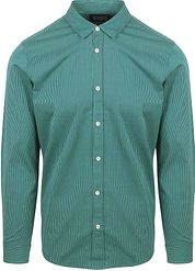 Scotch and Soda Shirt Essential Poplin Stripe Green