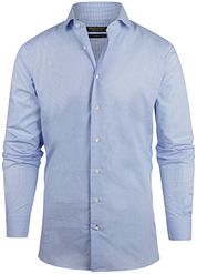 Steppin' Out Shirt Slim-Fit Checks Light Blue