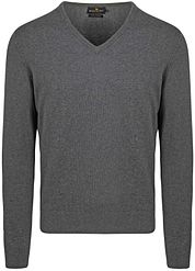 Steppin' Out Pullover V-Neck Merino Wool Anthracite