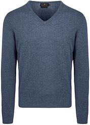 Steppin' Out Pullover V-Neck Merino Wool Cobalt Blue
