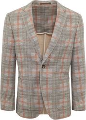 Suitable Respect Sports Jacket Fame Jersey Plaid Flex Brown