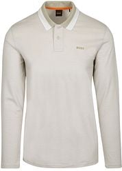 BOSS Peoxfordlong Polo Shirt Beige