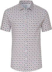 Desoto Short Sleeve Jersey Shirt Print Beige 