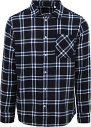 KnowledgeCotton Apparel Shirt Dark Blue Checkered