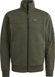 PME Legend Cardigan Jacquard Interlock Beluga Green