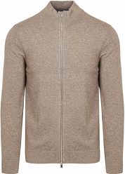 Profuomo Cardigan Merino Wool Taupe