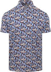 R2 Tencel Polo Shirt Paisley Dark Blue
