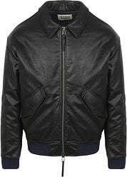 Scotch and Soda Faux Leather Bomberjack Black