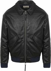 Scotch and Soda Faux Leather Bomberjack Black