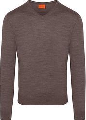 Suitable Merino Pullover V-Neck Taupe