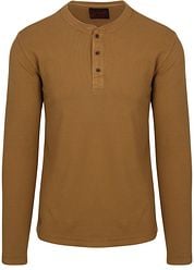 Superdry Pullover Henley Waffle Washed Camel