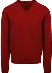 William Lockie Pullover Lambswool V Poppy 