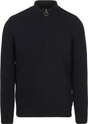 Barbour Half Zip Pullover Wool Navy