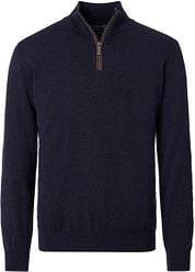 Casa Moda Halfzip Pullover Solid Navy